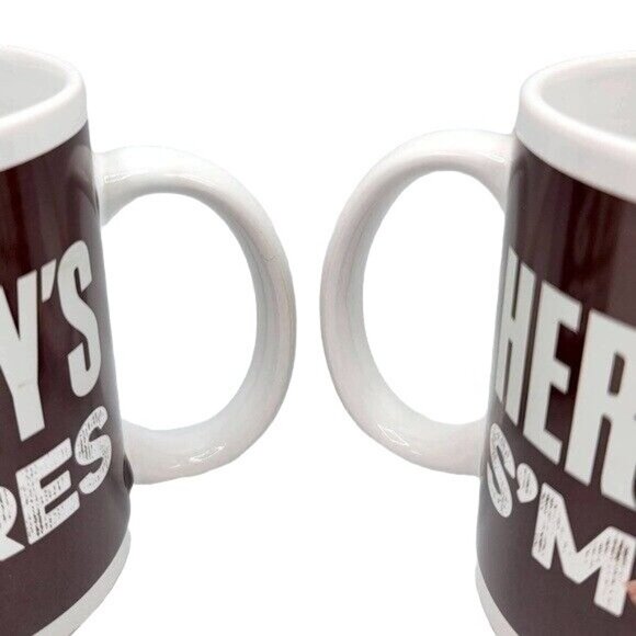 2/$15 Hershey's S'mores Mug Set Brown White Graham Cracker Chocolate Marshmallow - Picture 6 of 12